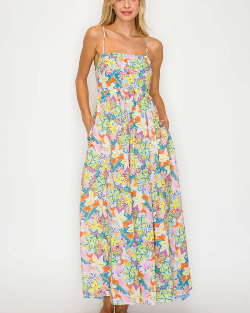 chinese dress ladies EROS MAXI DRESS KHAKI JACQUARD main image 1
