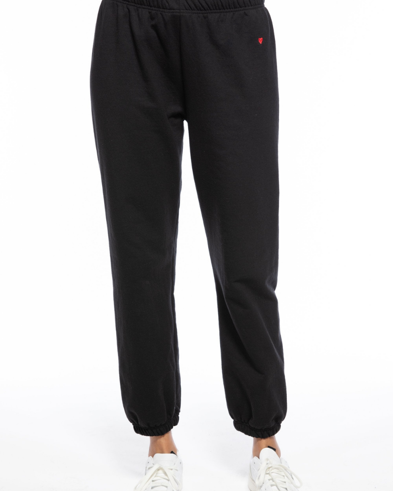 Embroidered Heart Sweatpants