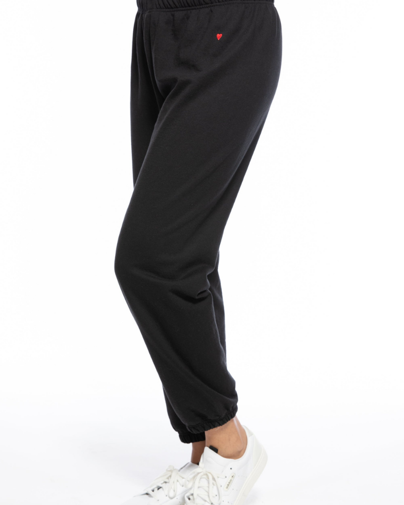 Embroidered Heart Sweatpants